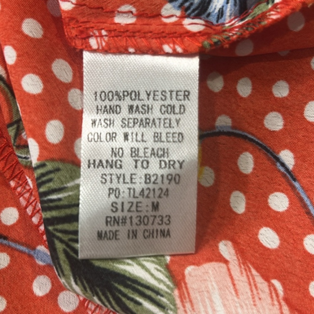 Umgee Floral Polka Dot Off The Shoulder Mini Dress Red Size Medium - Picture 8 of 8